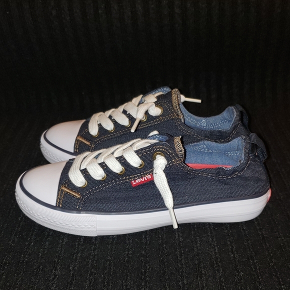 NIB Levi's Girl's Stan G Denim Sneaker with Comfort Insole Size 2 - Picture 3 of 9
